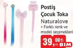 NATURALOVE POSTİŞ ÇOCUK TOKA